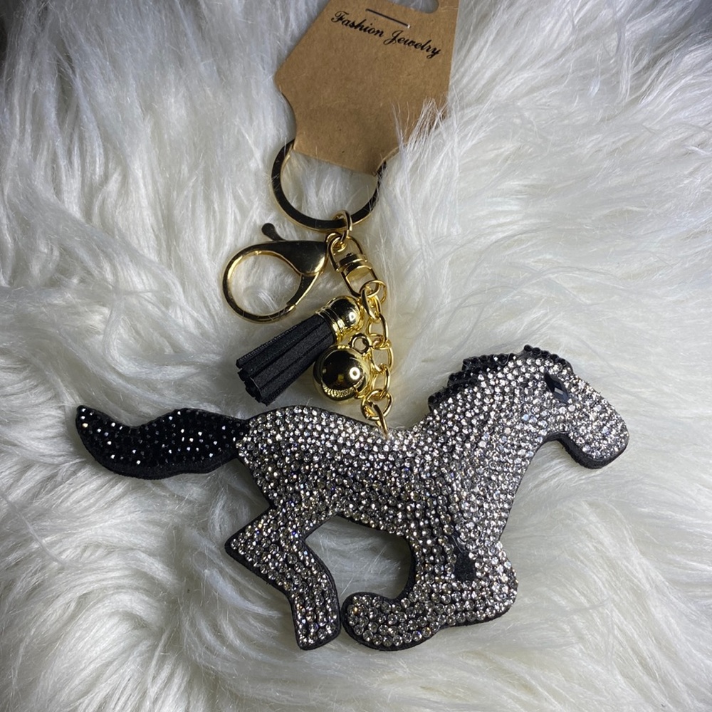 Bling Running Horse Purse Charm